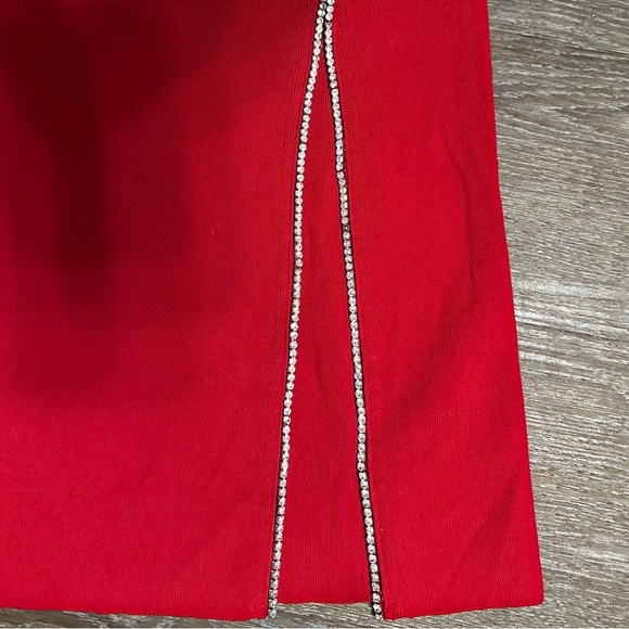 Michael Michael Kors red event cocktail rhinestone accents size XS - Picture 12 of 16